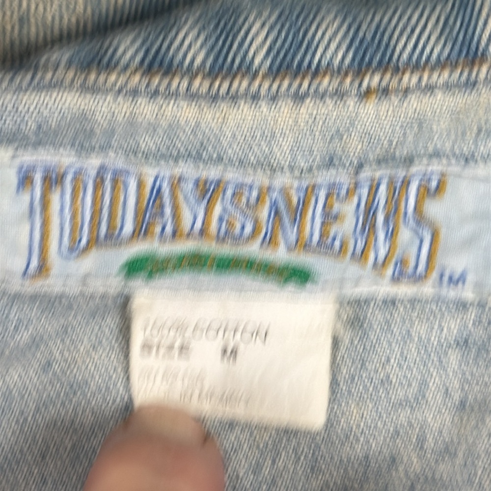 Todays News Blue denim vest Size M - Picture 7 of 7